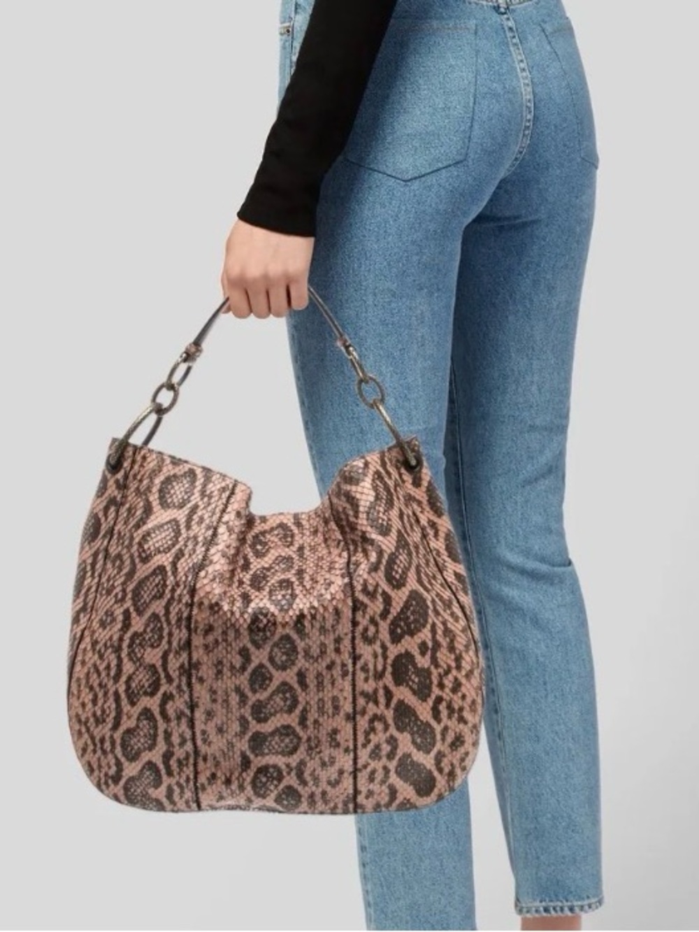 Bottega Veneta Python Loop Hobo Bag Original Retail:$4,800 - Picture 2 of 11